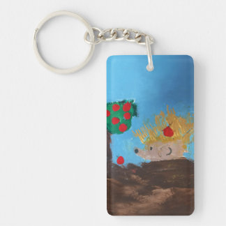 Hedgehog Painting Keychain