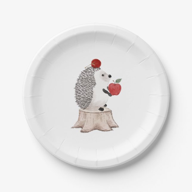 Hedgehog Paper Plates (Front)