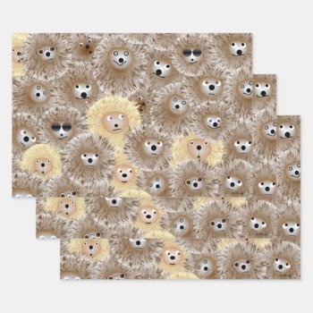 Hedgehog Party Wrapping Paper Sheets by ellejai at Zazzle