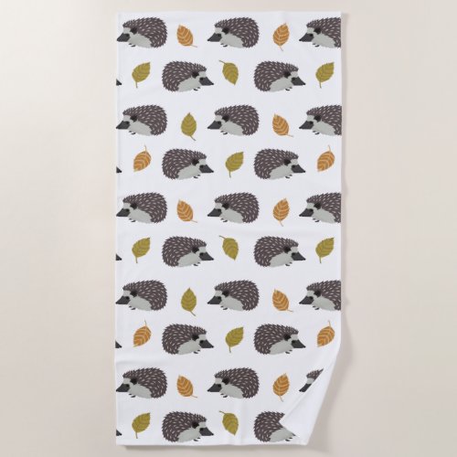 Hedgehog Pattern beach towel