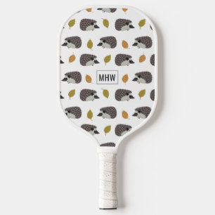 Hedgehog Pattern custom monogram Pickleball Paddle