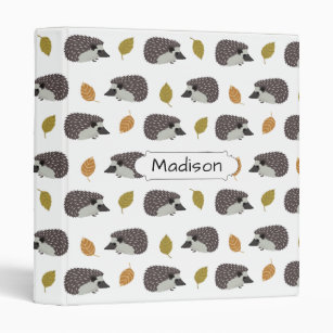 Hedgehog Pattern custom name binders