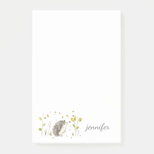 Hedgehog Personalize Post_it Notes