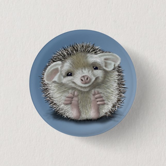 Hedgehog Pinback Button (Front)
