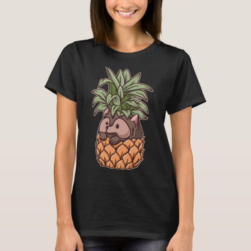 Hedgehog Pineapple Aloha Beaches Summer Hedgehogs  T_Shirt