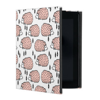 Hedgehog - Pink And White / Andrea Lauren iPad Case