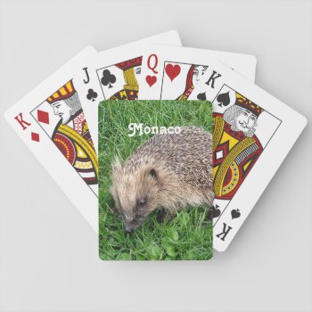 Hedgehog Playing Cards by GoingPlaces at Zazzle
