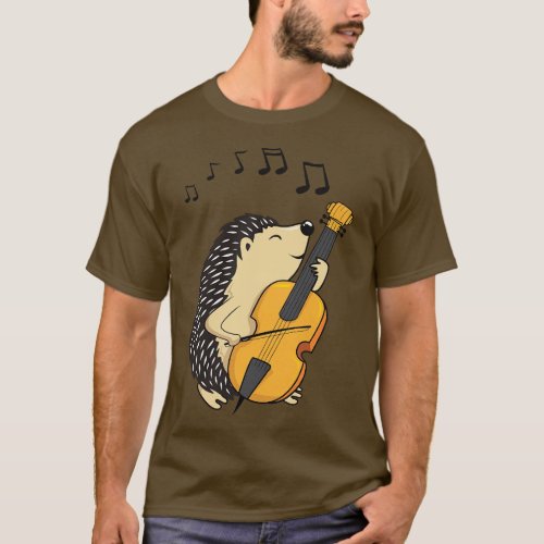 Hedgehog Playing Cello  T_Shirt