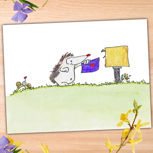 HEDGEHOG POST by Nicole Janes Postcard