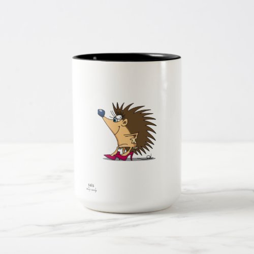 Hedgehog Punk Two_Tone Coffee Mug