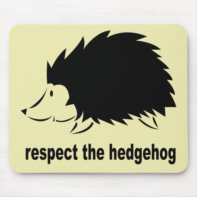 Hedgehog - Respect the Hedgehog Mouse Pad (Front)