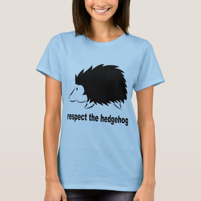 Hedgehog - Respect the Hedgehog T-Shirt (Front)