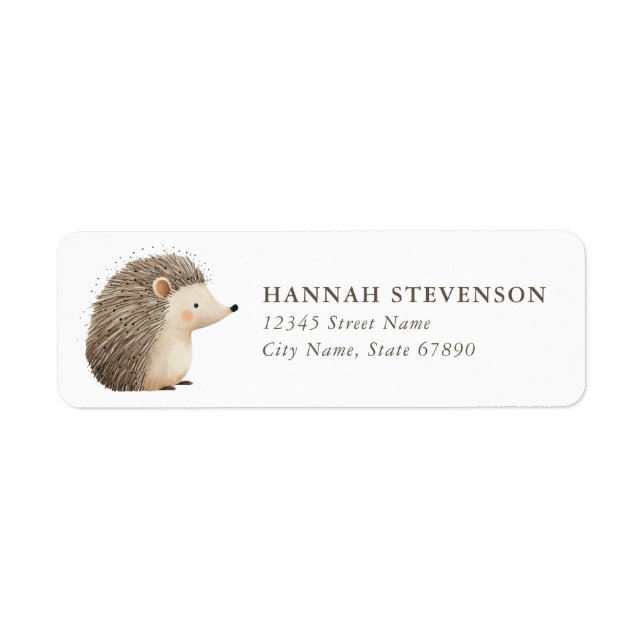Hedgehog Return Address Labels (Front)