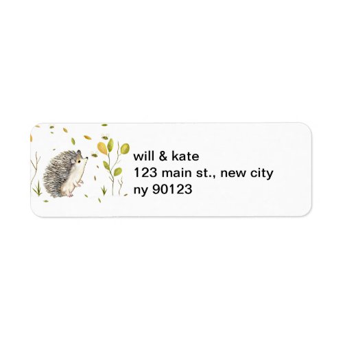 Hedgehog Return Address Labels