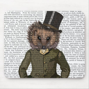 Hedgehog Rider Portrait Mouse Pad