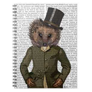 Hedgehog Rider Portrait Notebook