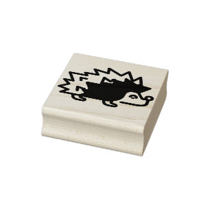 hedgehog rubber stamp
