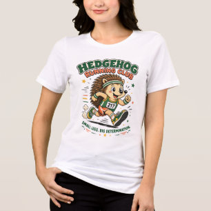 Hedgehog Running Club Cute Mascot Shirt