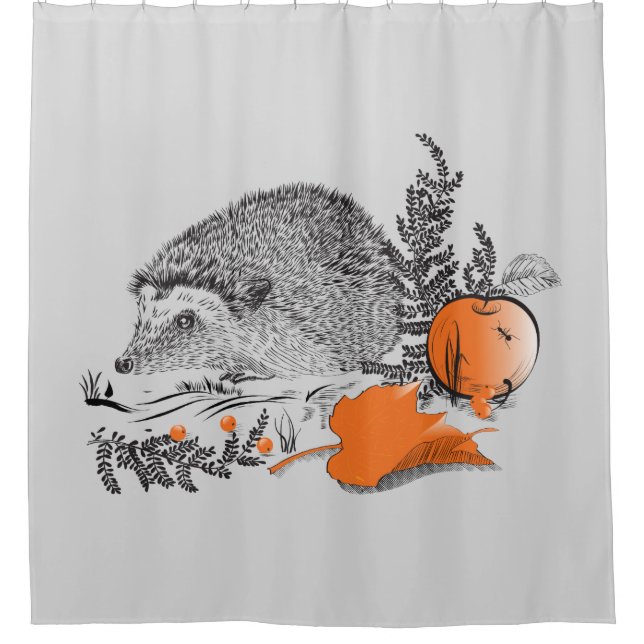 Hedgehog Shower Curtain (Front)