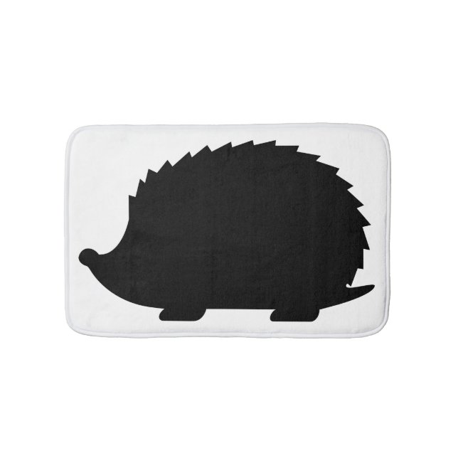 Hedgehog Silhouette Bathroom Mat (Front)
