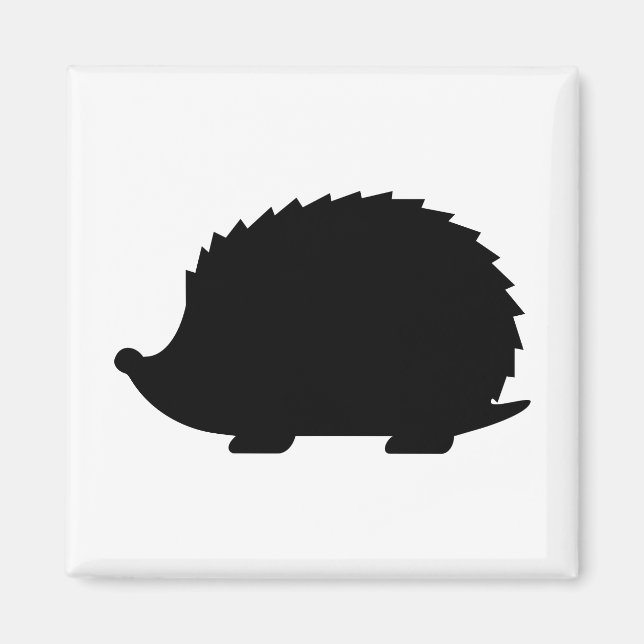 Hedgehog Silhouette Magnet (Front)