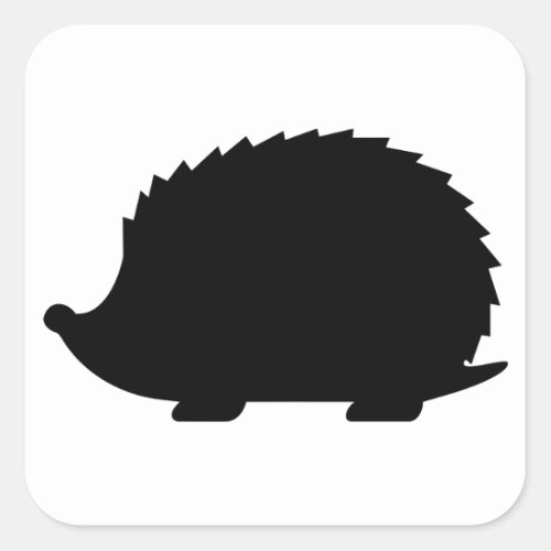 Hedgehog Silhouette Square Sticker