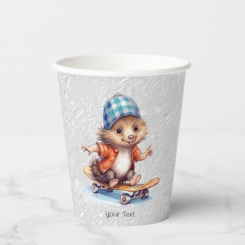 Hedgehog Skateboard Paper Cups