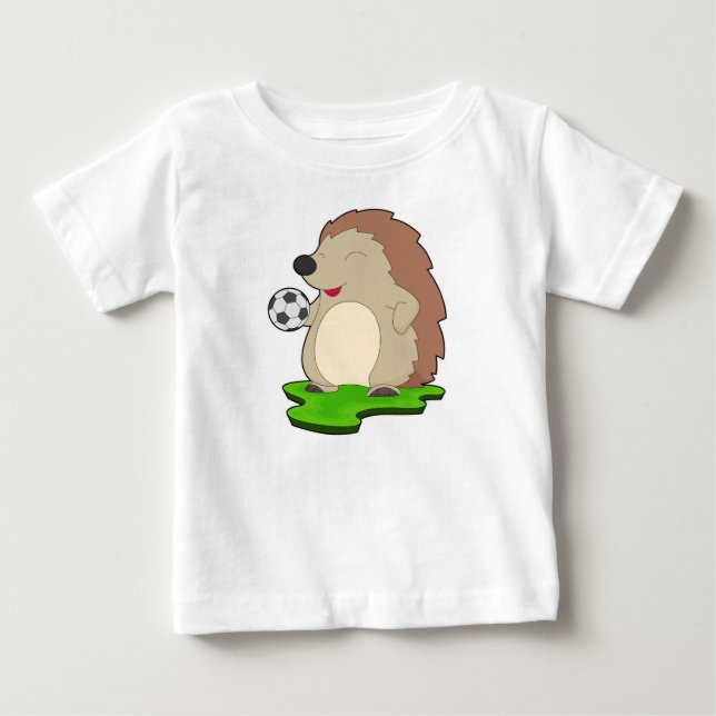 Hedgehog Soccer player Soccer Baby T-Shirt (Front)