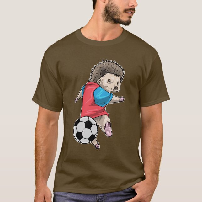 Hedgehog Soccer player Soccer T-Shirt (Front)