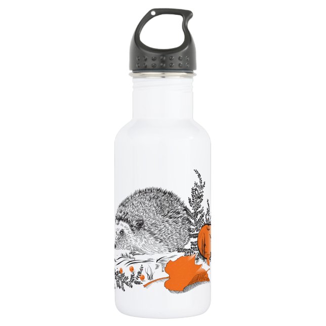 Hedgehog Stainless Steel Water Bottle (Front)