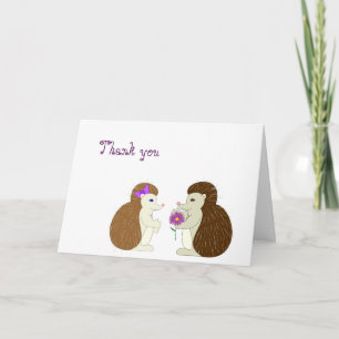 Hedgehog Thank You Card