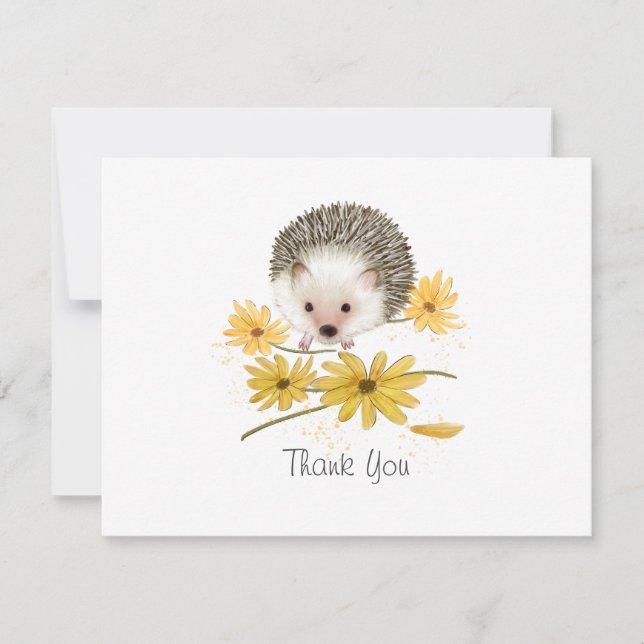 Hedgehog Thank You Card (Front)