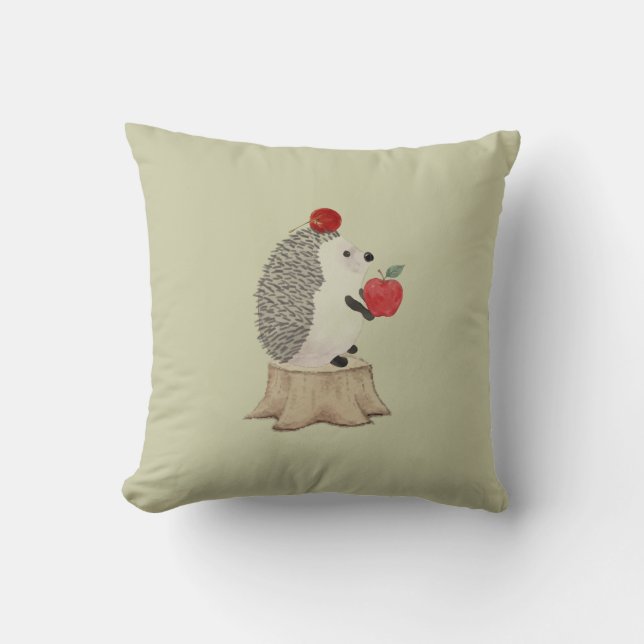 Hedgehog Throw Pillow (Front)