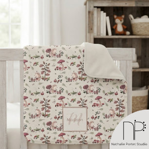 Hedgehog Toile Kids Baby Blanket