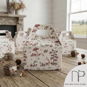 Hedgehog Toile Kids  Favor Boxes