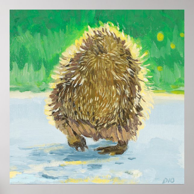 Hedgehog Tush, Adorable Hedge Hog Poster (Front)