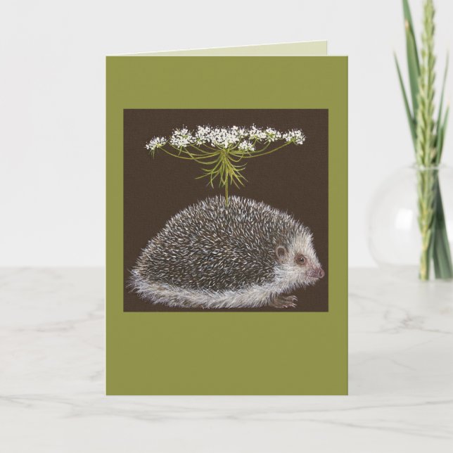 Hedgehog umbrella card (Front)