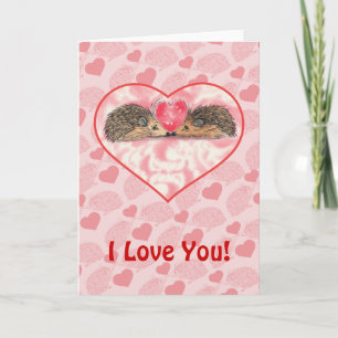 Hedgehog Valentines by Russ Holiday Card