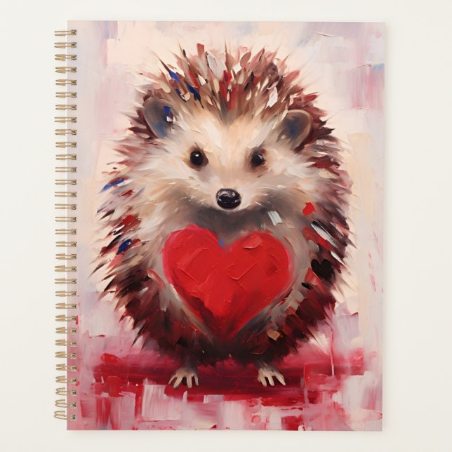 Hedgehog Valentines day Planner (Front)