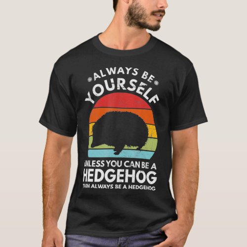 Hedgehog  Vintage Retro Hedge Hog  T_Shirt