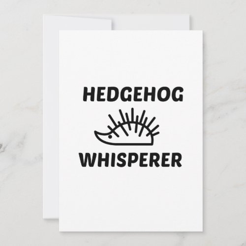 HEDGEHOG WHISPERER INVITATION