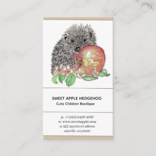 Hedgehog with a Sweet Apple Business Card