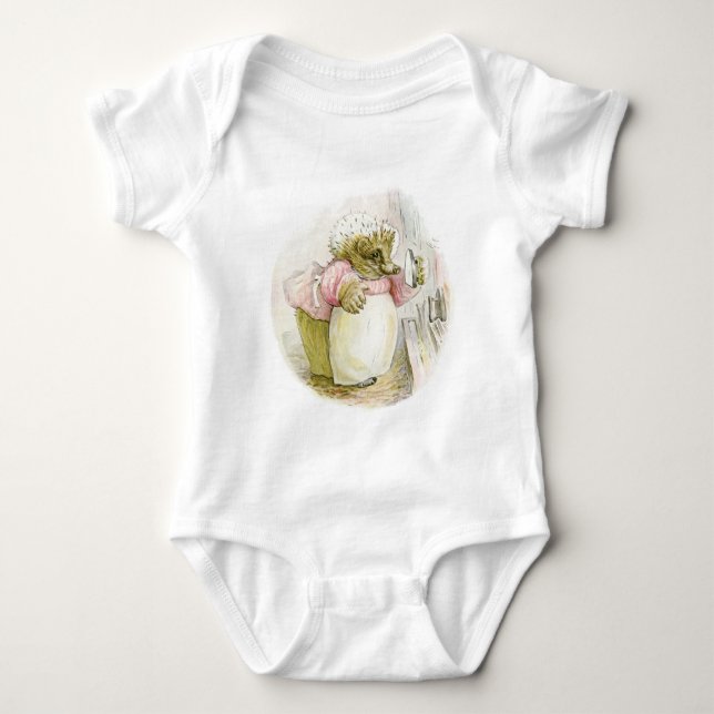 Hedgehog with Iron Mrs Tiggy-Winkle Baby Bodysuit (Front)