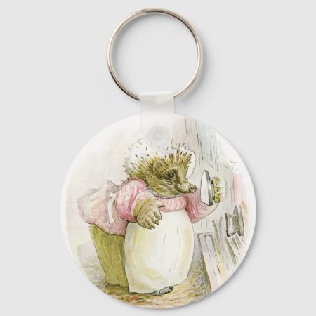 Hedgehog With Iron Mrs Tiggy-winkle Keychain