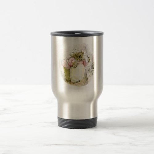 Hedgehog with Iron Mrs Tiggy_Winkle Travel Mug