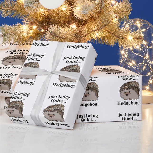 Hedgehog Woodland Animal Birthday Party Wrapping Paper (Holidays)
