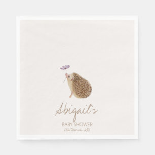 Hedgehog Woodland Forest Baby Shower Napkins