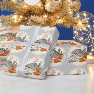 Hedgehog Wrapping Paper