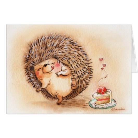 Hedgehog Yum! Cards (Front Horizontal)