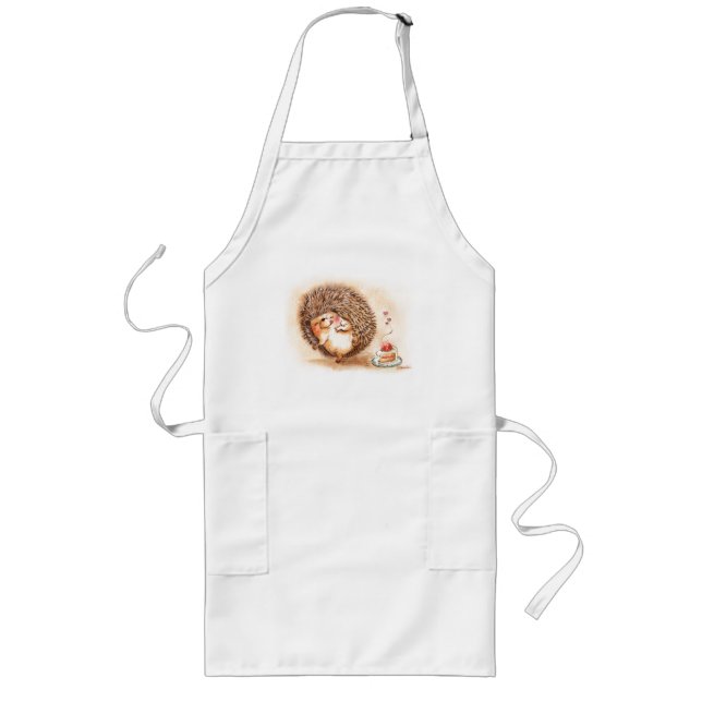 Hedgehog Yum! Long Apron (Front)